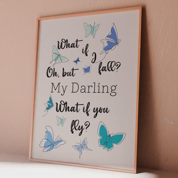 What if I fall? Oh, but my darling, what if you fly? Erin Hanson Quote