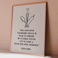 Load and play video in Gallery viewer, Kitchen Julia Child Quote Print: Kitchen Wall Art
