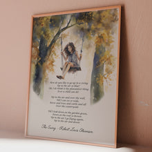 Load and play video in Gallery viewer, The Swing Poem Print Robert Louis Stevenson Art
