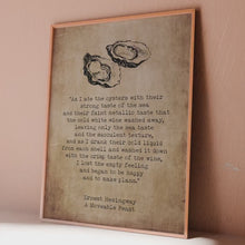 Load and play video in Gallery viewer, Ernest Hemingway Quote: A Movable Feast Kitchen wall art
