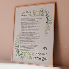 Load and play video in Gallery viewer, The Canticle of the Sun Print Saint Francis of Assisi Wall Art
