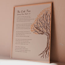 Load and play video in Gallery viewer, The Oak Tree Poem Print – Inspirational Wall Art on Strength &amp; Resilience by Johnny Ray Ryder Jr.

