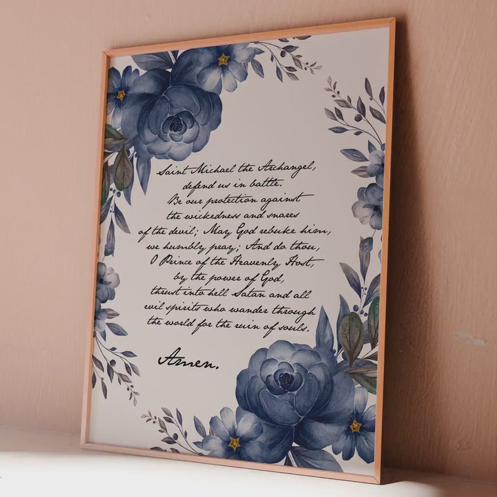 St Michael the Archangel Prayer Print - Law Enforcement Gifts - Police Officer Gift