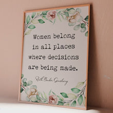 Load and play video in Gallery viewer, Ruth Bader Ginsburg Quote Print
