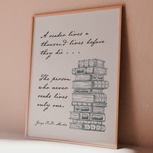 Load and play video in Gallery viewer, A Reader Lives a Thousand Lives - Book Lover Gift
