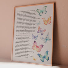 Load and play video in Gallery viewer, Litany of Humility Art: Butterfly Wall Art, Catholic Prayer, Modern Catholic Art
