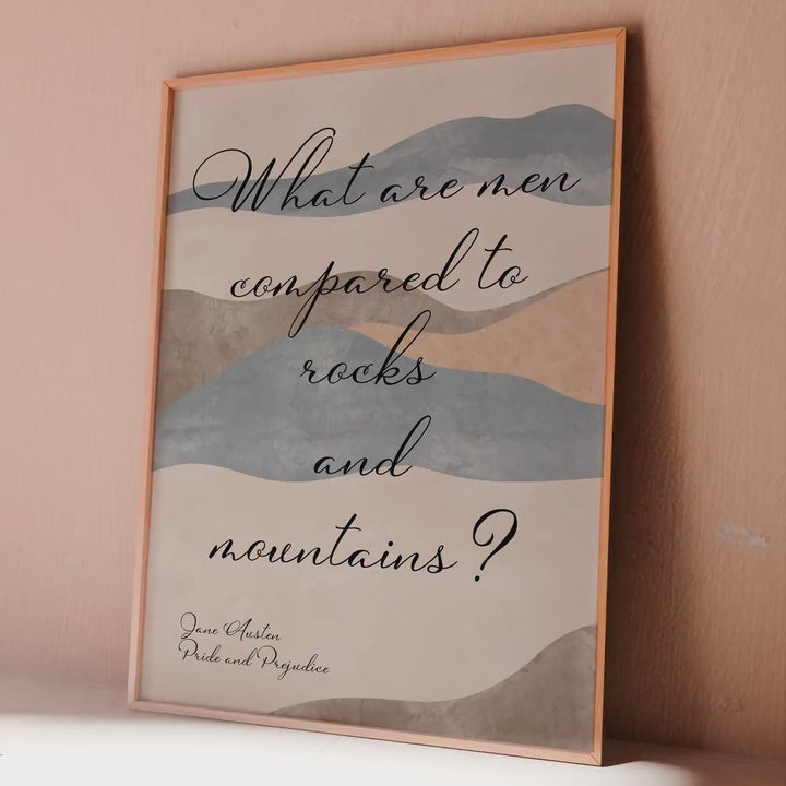 Pride and Prejudice Print: Jane Austen Quote, Literary Wall Art