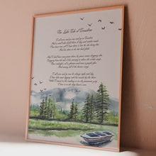 Load and play video in Gallery viewer, Lake Isle of Innisfree Poem Print: W.B. Yeats, Irish Wall Art
