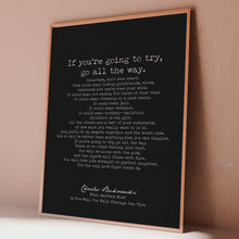 Load and play video in Gallery viewer, Charles Bukowski Quote Print: Minimalist Literary Wall Art
