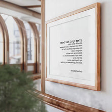 Load and play video in Gallery viewer, Anthony Bourdain Travel Quote Print “Travel Isn’t Always Pretty” Wall Art in Typewriter Font, Framed or Unframed
