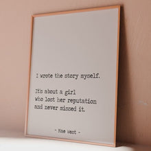 Load and play video in Gallery viewer, Mae West Quote Print: “I wrote the story myself..."
