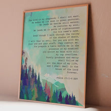 Load and play video in Gallery viewer, Psalm 23 Art Print – Bible Verse Wall Art, Christian Artwork
