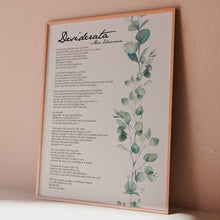Load and play video in Gallery viewer, Desiderata print Poem By Max Ehrmann Framed And Unframed Options
