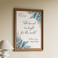 Personalized memorial print reading 