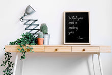 Load image into Gallery viewer, Rumi quote - What you seek is seeking you - Inspirational Wall art UNFRAMED
