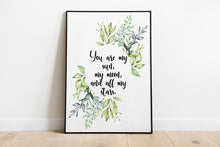 Load image into Gallery viewer, E.E. Cummings quote you are my sun, my moon, and all my stars Art Print Home Decor poetry wall art love quote home decor UNFRAMED

