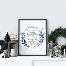 Load image into Gallery viewer, The Serenity Prayer Print - Reinhold Niebuhr - sobriety gift Alcoholics Anonymous twelve step recovery - Physical Art Print Without Frame
