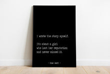 Load image into Gallery viewer, Mae West quote Print - lost her reputation and never missed it - UNFRAMED wall art print for Home feminist print Mae West Pin Up

