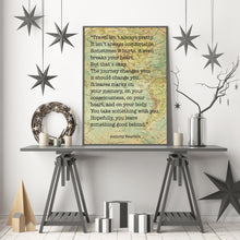 Load image into Gallery viewer, Anthony Bourdain Print - Travel isn&#39;t always pretty - Vintage paper Unframed inspirational print for Home, Inspirational bourdain quote
