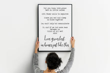 Load image into Gallery viewer, Love grows best in little houses Home decor Wall art Bedroom decor Unframed rustic home decor UNFRAMED
