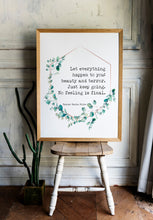Load image into Gallery viewer, Rainer Maria Rilke - Let everything happen to you... No feeling is final Poem Art Print Home office Decor poetry wall art UNFRAMED
