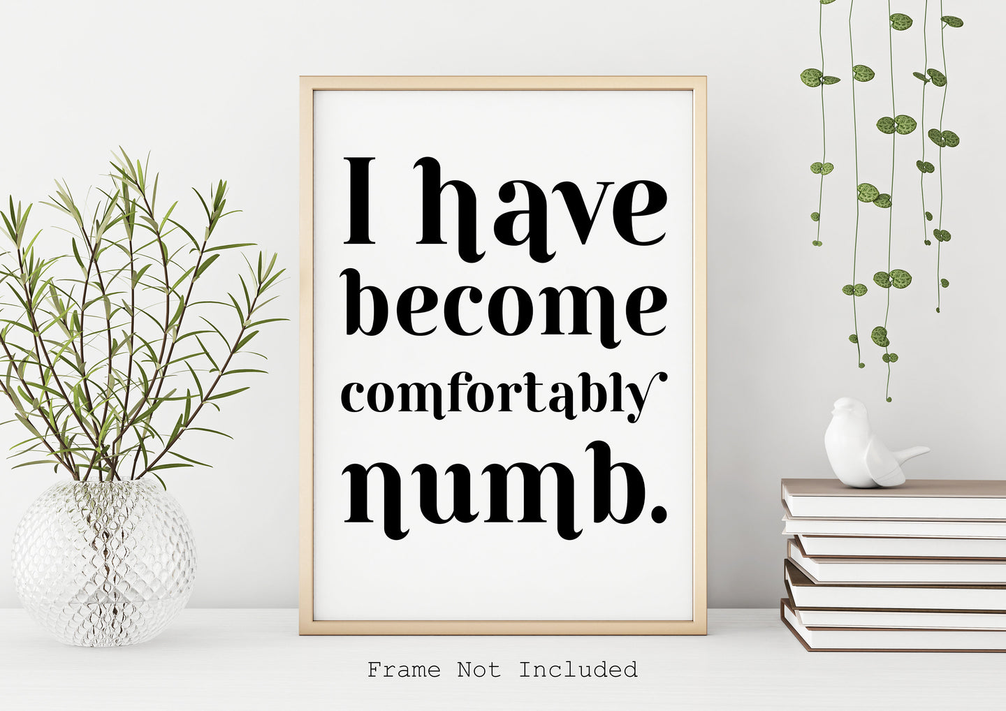 Pink Floyd - I have become comfortably numb - lyrics poster - Music Print bedroom decor home office decor record poster UNFRAMED