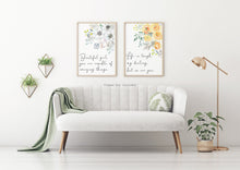 Load image into Gallery viewer, Set of 2 Prints - Life is tough but so are you &amp; Beautiful girl UNFRAMED Inspirational nursery prints, Watercolor flowers print
