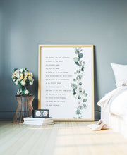 Load image into Gallery viewer, Lord&#39;s Prayer Print - Our Father Prayer - Unframed Prayer Print - Catholic Prayer - Eucalyptus Watercolor UNFRAMED

