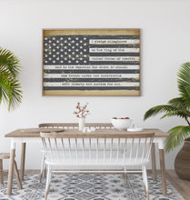 Load image into Gallery viewer, Pledge of Allegiance Wall Art - Patriotic Home Wall Decor - UNFRAMED - American Flag Art

