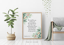 Load image into Gallery viewer, Numbers 6:24-26 - The Lord Bless You - prayer print - Scripture wall art - christian wall art UNFRAMED - May the Lord - Bible verse print
