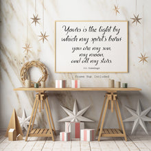 Load image into Gallery viewer, E.E. Cummings quote you are my sun, my moon, and all my stars Art Print Home Decor poetry wall art horizontal wall art UNFRAMED
