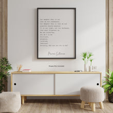 Load image into Gallery viewer, Our Deepest Fear Marianne Williamson Feminist Art Wall Art self respect quote for Bedroom Wall decor or office decor UNFRAMED
