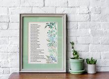 Load image into Gallery viewer, Prayer For Peace - Prayer of Saint Francis - Lord, make me an instrument of your peace - prayer print for Home , Watercolor print UNFRAMED
