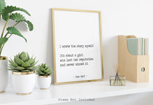 Load image into Gallery viewer, Mae West quote Print - lost her reputation and never missed it - UNFRAMED wall art print for Home feminist print Mae West Pin Up
