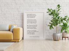 Load image into Gallery viewer, William Ernest Henley Poem invictus poem Art Print Home office Decor poetry wall art UNFRAMED
