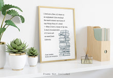 Load image into Gallery viewer, Jane Austen Reading Quote from Pride and Prejudice - I declare after all there is no enjoyment like reading! - Reading Nook Decor
