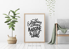 Load image into Gallery viewer, Everything you can imagine is real - Pablo Picasso Quote Print
