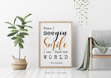 Load image into Gallery viewer, Bad English lyrics poster - When I see you smile I can face the world - Music Print bedroom decor record poster UNFRAMED
