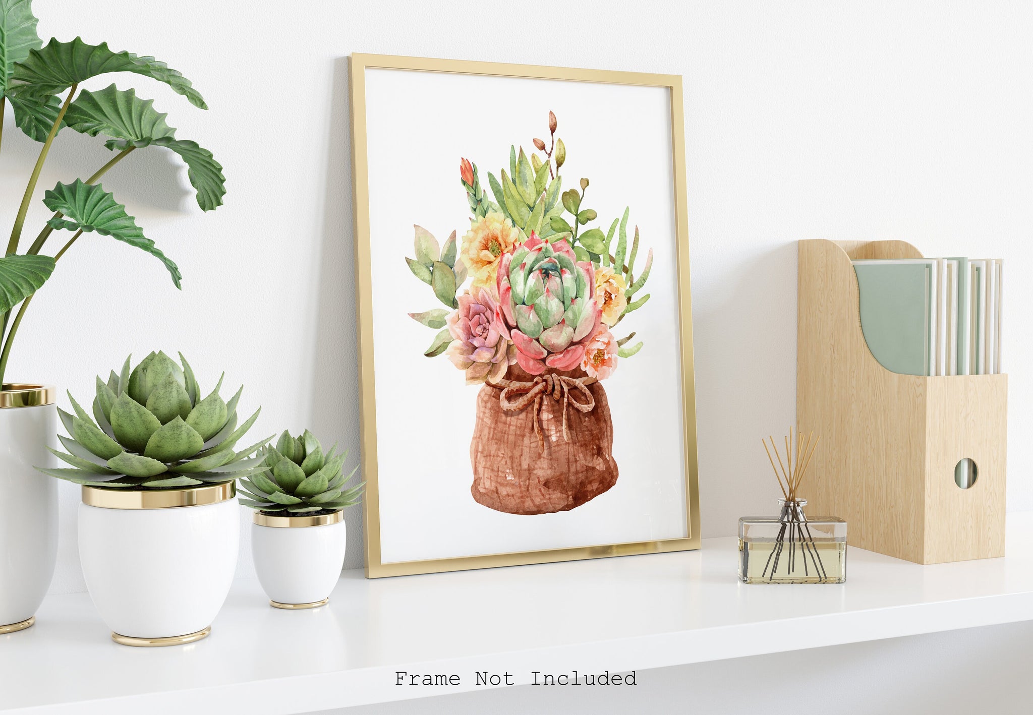 watercolor succulent print Watercolor succulent print Succulent painting poster Girls Bedroom decor 11x14 print UNFRAMED