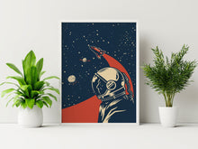 Load image into Gallery viewer, Vintage Space Travel illustration - Astronaut - Space decor Spaceman
