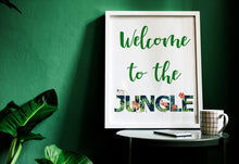 Load image into Gallery viewer, Welcome To The Jungle Printable Bedroom wall art - Jungle nursery wall art jungle theme print Digital Download
