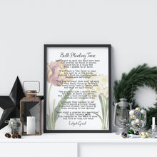 Load image into Gallery viewer, Edgar Guest Poem Bulb Planting Time Poem - Gardening Gift Art Print Home office Decor poetry wall art UNFRAMED
