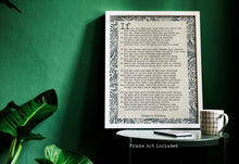 Load image into Gallery viewer, IF Poem - Rudyard Kipling Poem - Vintage wallpaper background - Physical Art Print Without Frame
