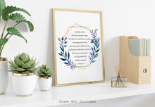 Load image into Gallery viewer, Prayer Of Jabez - 1 Chronicles 4:10 prayer print - Scripture wall art - Christian wall art - Physical Print Without Frame
