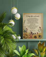 Load image into Gallery viewer, To Laugh Often and Much - Emerson - Ralph Waldo Emerson Quote - This is to have succeeded - Print for library decor UNFRAMED
