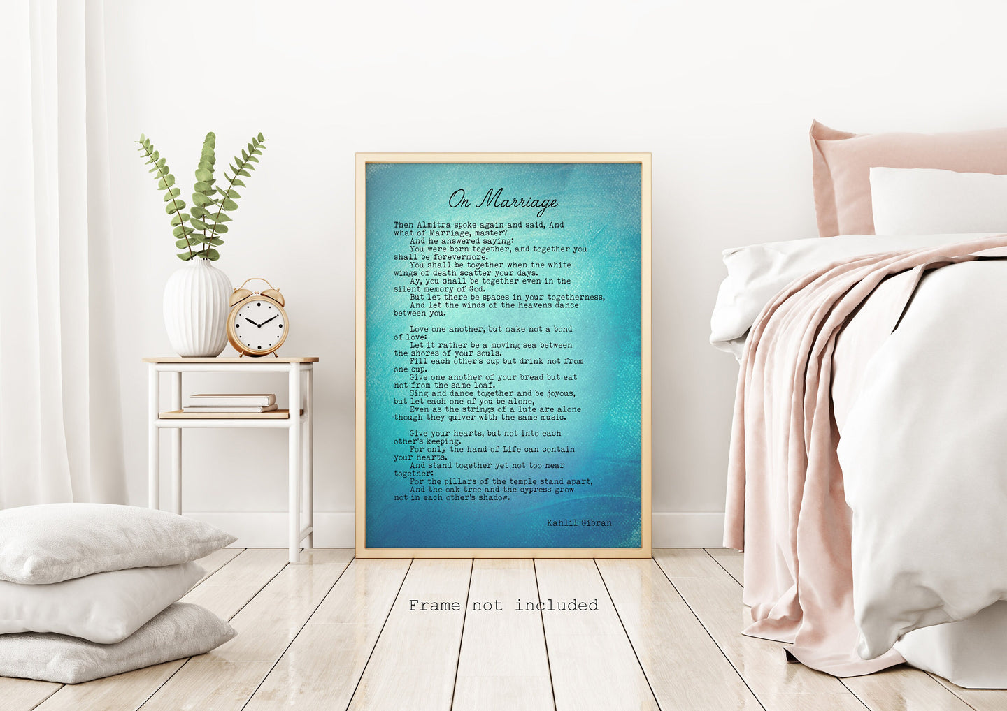 On Marriage Kahlil Gibran Poem - Art Print Home office Decor poetry wall art UNFRAMED