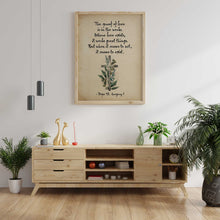 Load image into Gallery viewer, The proof of love is in the works - Pope Gregory Quote - Catholic Wall Art
