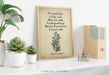 Load image into Gallery viewer, The proof of love is in the works - Pope Gregory Quote - Catholic Wall Art
