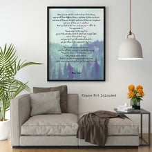 Load image into Gallery viewer, Trees Poem - Turn People into Trees - Yoga Wall Art - Physical Print Without Frame
