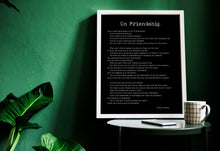 Load image into Gallery viewer, On Friendship Kahlil Gibran Poem- Art Print Home office Decor poetry wall art UNFRAMED
